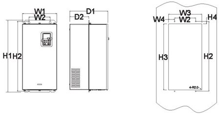 Преобразователь частоты INVT GD200-018G/022P-4